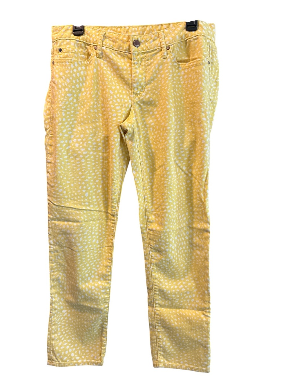 Gap1969 Straight Leg Yellow Spot-Print Jeans. Cotton blend. Size 30.